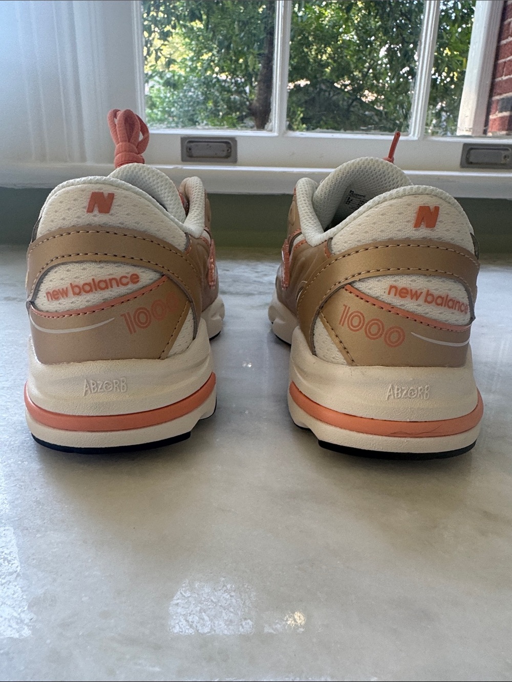 New Balance 1000 PC1000FP Brown Orange Metallic Kids Size 3 New in Box - Picture 4 of 9